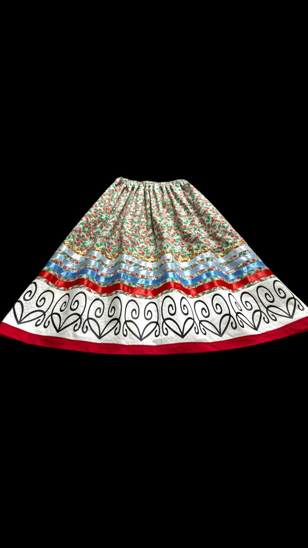 Fits up to 3x: Haudenosaunee Inspired Ribbon Skirt