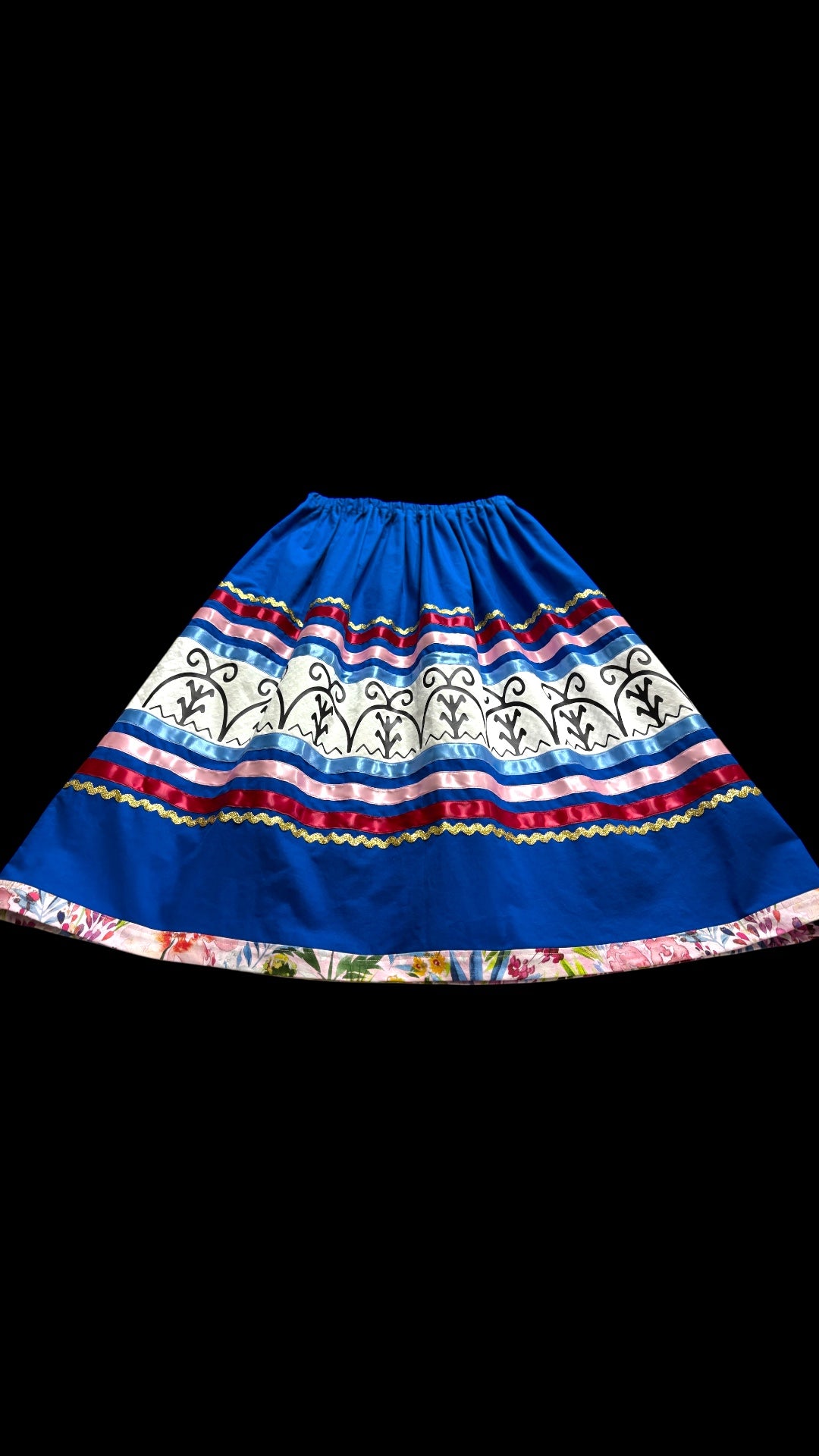 Fits up to 3x— Haudenosaunee Inspired Ribbon Skirt — Yonu•té• (Corn Mounds)