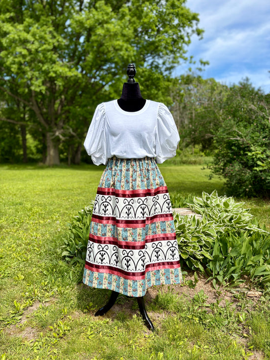 Fits up to 2x—Haudenosaunee Inspired Double Row Ribbon Skirt