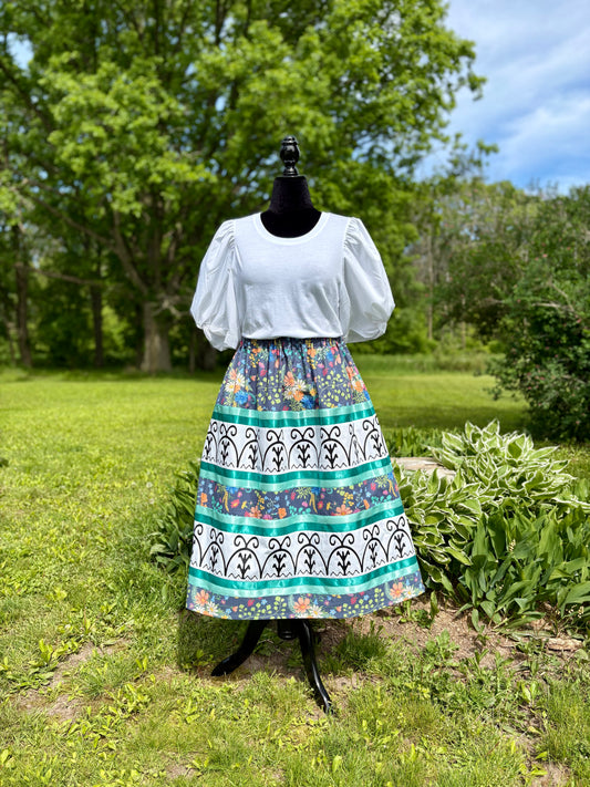 Fits up to 2x—Haudenosaunee Inspired Double Row Ribbon Skirt