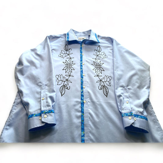 XL Upcycled Mens Shirt- Florals
