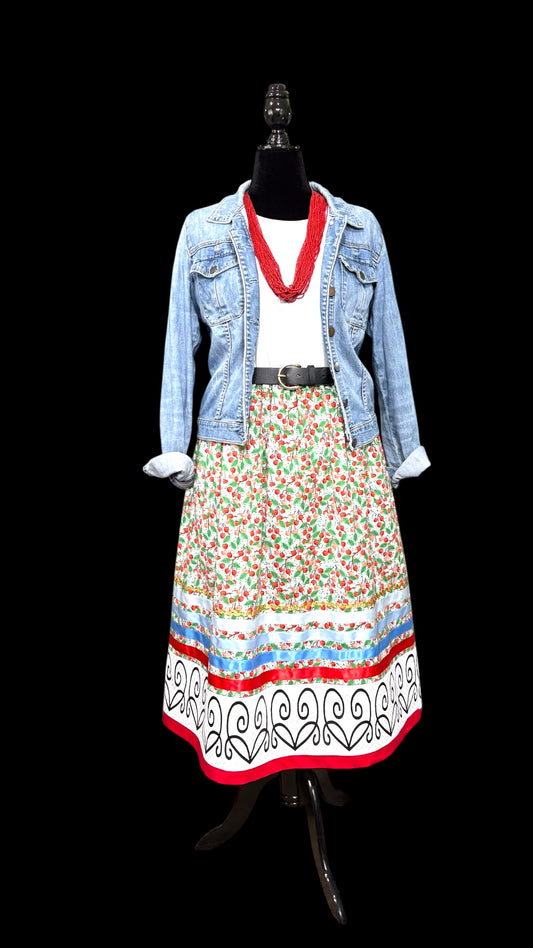 Fits up to 3x: Haudenosaunee Inspired Ribbon Skirt