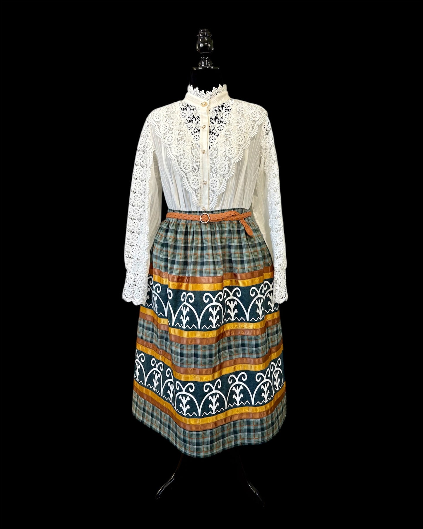 Small-1x Haudenosaunee Inspired Double Row Ribbon Skirt