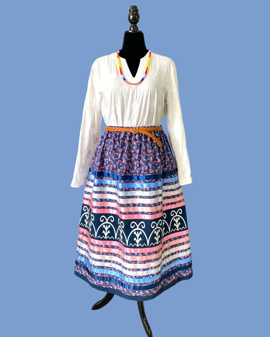 LARGE-4x Haudenosaunee Inspired Ribbon Skirt